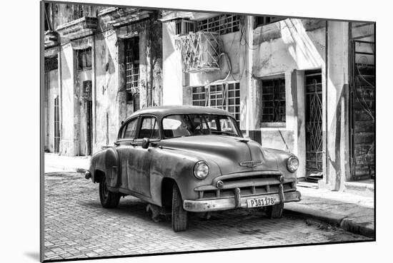 Cuba Fuerte Collection B&W - Chevrolet Classic Car II-Philippe Hugonnard-Mounted Photographic Print