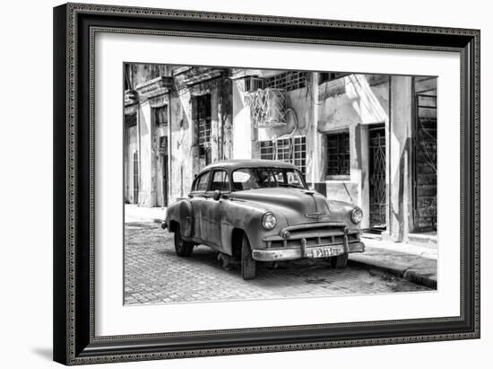 Cuba Fuerte Collection B&W - Chevrolet Classic Car II-Philippe Hugonnard-Framed Photographic Print