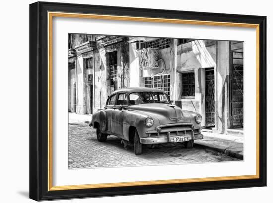 Cuba Fuerte Collection B&W - Chevrolet Classic Car II-Philippe Hugonnard-Framed Photographic Print