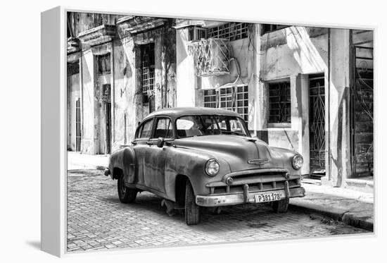 Cuba Fuerte Collection B&W - Chevrolet Classic Car II-Philippe Hugonnard-Framed Premier Image Canvas