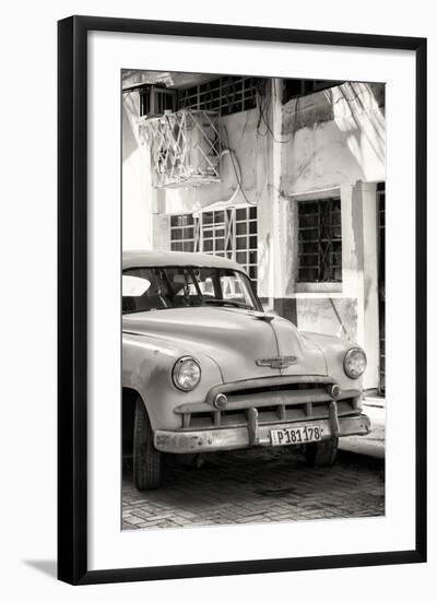 Cuba Fuerte Collection B&W - Chevrolet Classic Car III-Philippe Hugonnard-Framed Photographic Print