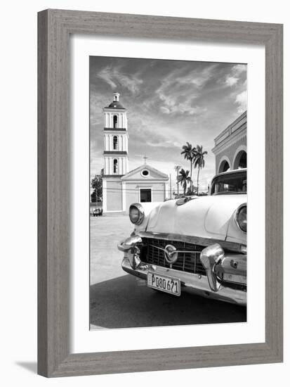 Cuba Fuerte Collection B&W - Classic Car in Santa Clara II-Philippe Hugonnard-Framed Photographic Print