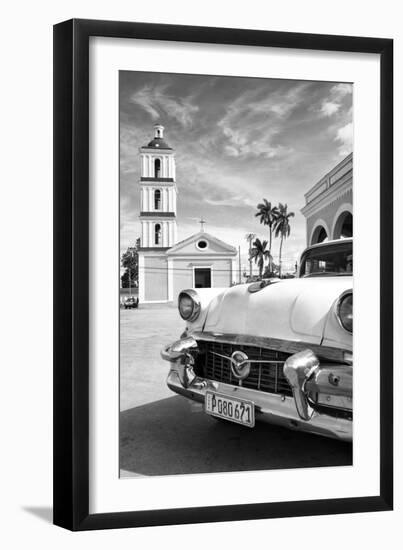 Cuba Fuerte Collection B&W - Classic Car in Santa Clara II-Philippe Hugonnard-Framed Photographic Print