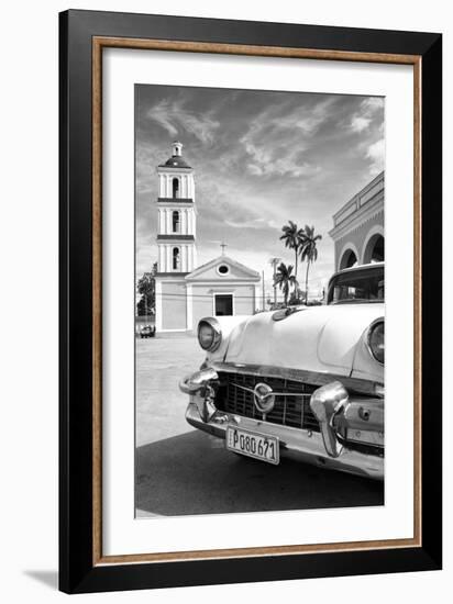 Cuba Fuerte Collection B&W - Classic Car in Santa Clara II-Philippe Hugonnard-Framed Photographic Print