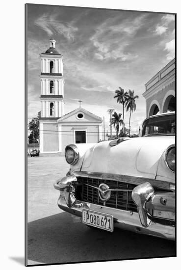 Cuba Fuerte Collection B&W - Classic Car in Santa Clara II-Philippe Hugonnard-Mounted Photographic Print