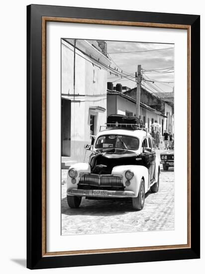 Cuba Fuerte Collection B&W - Classic Car Taxi II-Philippe Hugonnard-Framed Photographic Print