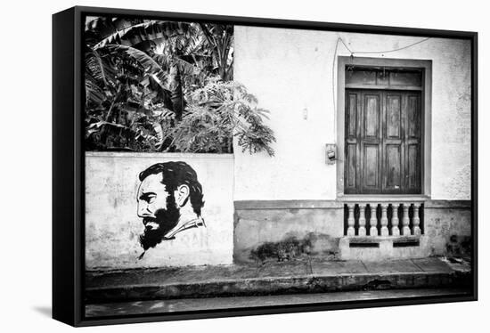 Cuba Fuerte Collection B&W - Cuban Façade-Philippe Hugonnard-Framed Stretched Canvas