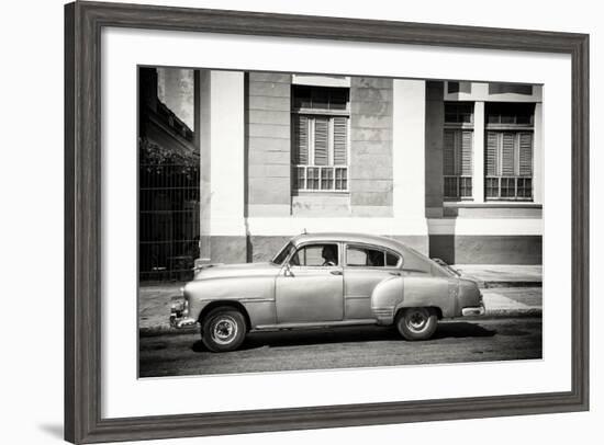 Cuba Fuerte Collection B&W - Cuban Taxi-Philippe Hugonnard-Framed Photographic Print