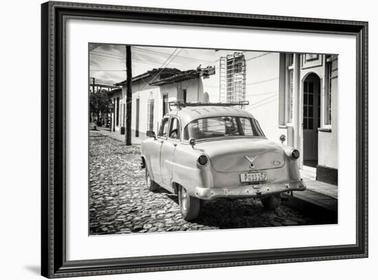 Cuba Fuerte Collection B&W - Ford Classic American Car-Philippe Hugonnard-Framed Photographic Print
