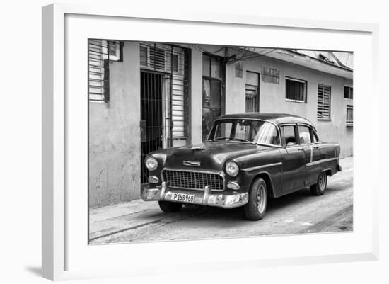 Cuba Fuerte Collection B&W - Old Antique Car in Havana VIII-Philippe Hugonnard-Framed Photographic Print