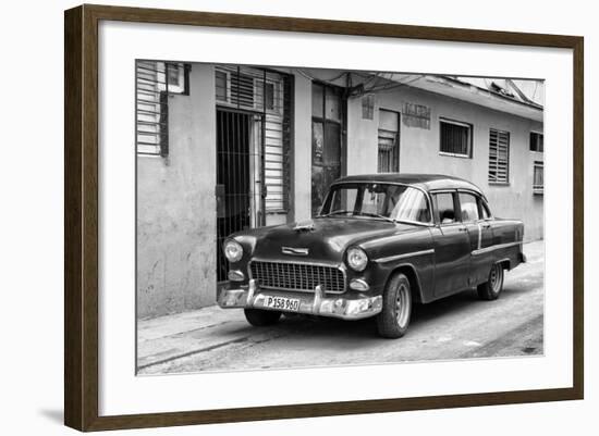 Cuba Fuerte Collection B&W - Old Antique Car in Havana VIII-Philippe Hugonnard-Framed Photographic Print