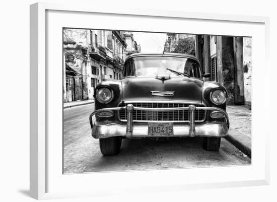 Cuba Fuerte Collection B&W - Old Chevrolet in Havana III-Philippe Hugonnard-Framed Photographic Print
