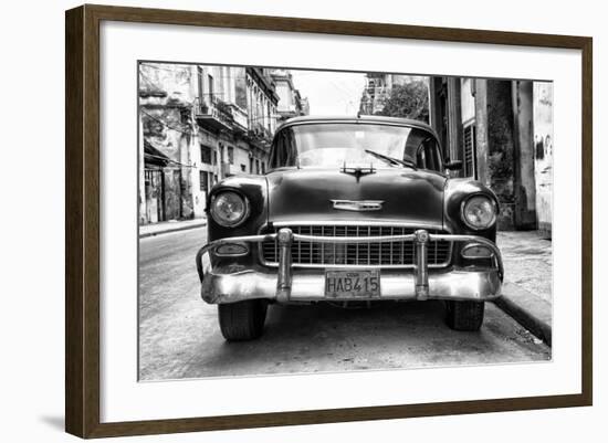 Cuba Fuerte Collection B&W - Old Chevrolet in Havana III-Philippe Hugonnard-Framed Photographic Print