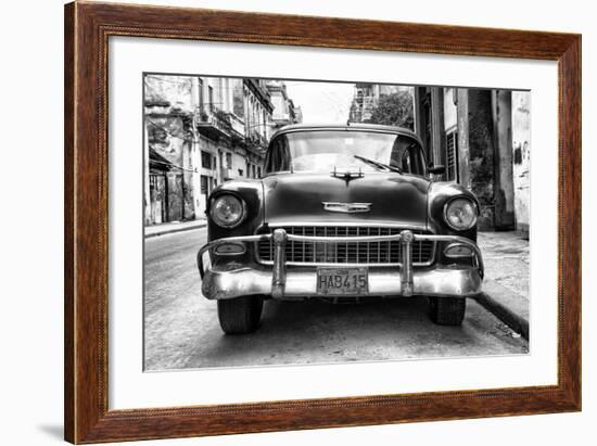 Cuba Fuerte Collection B&W - Old Chevrolet in Havana III-Philippe Hugonnard-Framed Photographic Print