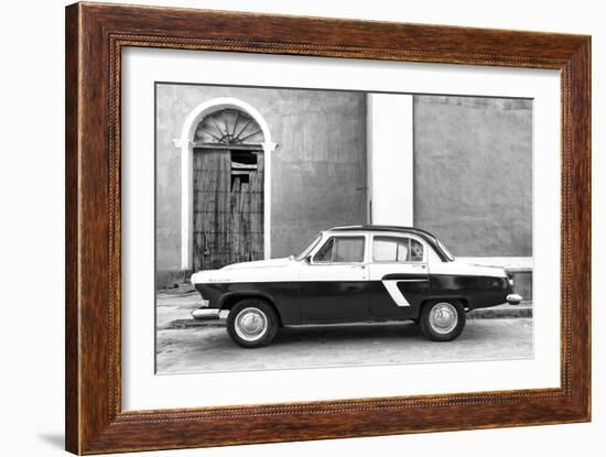 Cuba Fuerte Collection B&W - Old Classic Car in Santa Clara II-Philippe Hugonnard-Framed Photographic Print