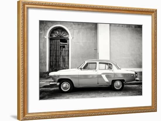 Cuba Fuerte Collection B&W - Old Classic Car in Santa Clara-Philippe Hugonnard-Framed Photographic Print