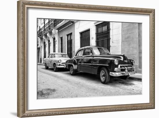 Cuba Fuerte Collection B&W - Old Classic Chevy-Philippe Hugonnard-Framed Photographic Print