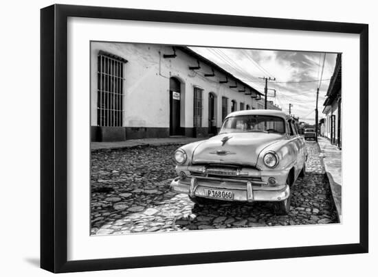 Cuba Fuerte Collection B&W - Plymouth Classic Car II-Philippe Hugonnard-Framed Photographic Print