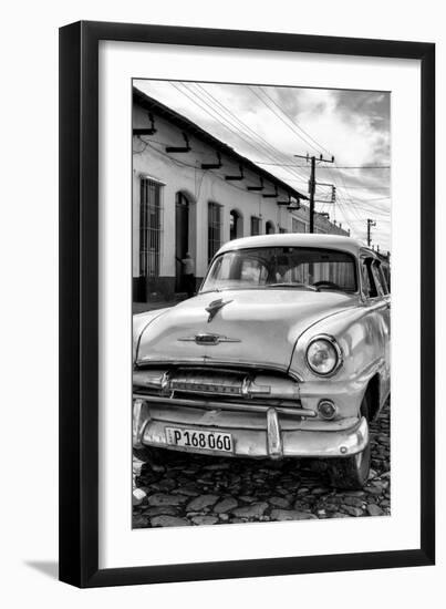 Cuba Fuerte Collection B&W - Plymouth Classic Car IV-Philippe Hugonnard-Framed Photographic Print