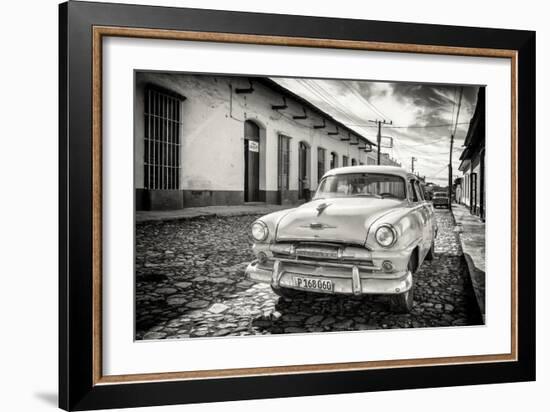 Cuba Fuerte Collection B&W - Plymouth Classic Car-Philippe Hugonnard-Framed Photographic Print