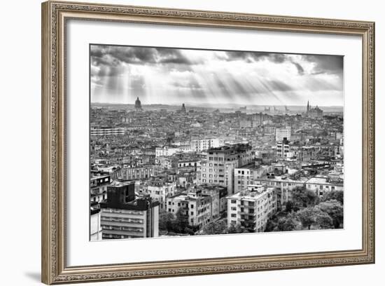 Cuba Fuerte Collection B&W - Rays of Light - Havana-Philippe Hugonnard-Framed Photographic Print