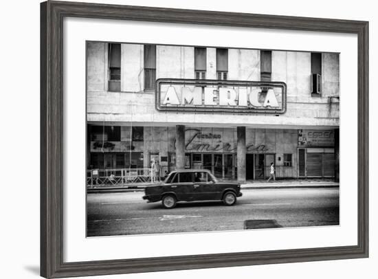 Cuba Fuerte Collection B&W - Teatro America - Havana-Philippe Hugonnard-Framed Photographic Print