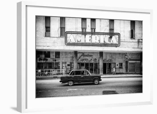 Cuba Fuerte Collection B&W - Teatro America - Havana-Philippe Hugonnard-Framed Photographic Print