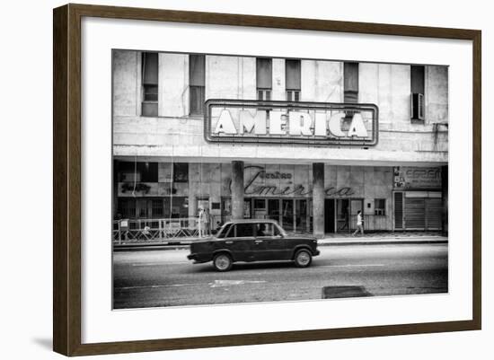 Cuba Fuerte Collection B&W - Teatro America - Havana-Philippe Hugonnard-Framed Photographic Print