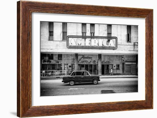 Cuba Fuerte Collection B&W - Teatro America - Havana-Philippe Hugonnard-Framed Photographic Print