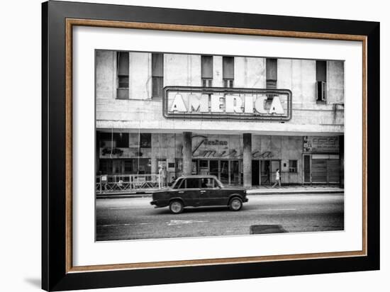 Cuba Fuerte Collection B&W - Teatro America - Havana-Philippe Hugonnard-Framed Photographic Print