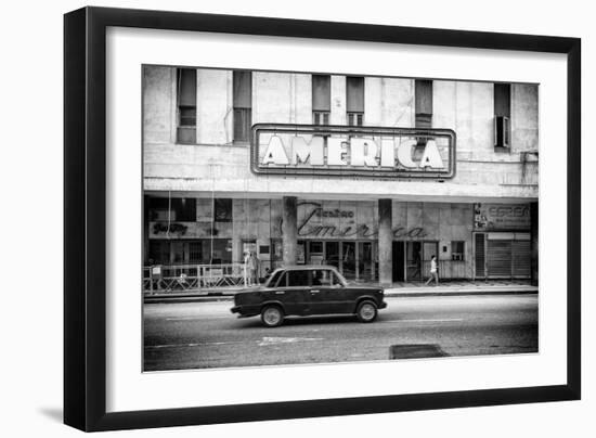 Cuba Fuerte Collection B&W - Teatro America - Havana-Philippe Hugonnard-Framed Photographic Print