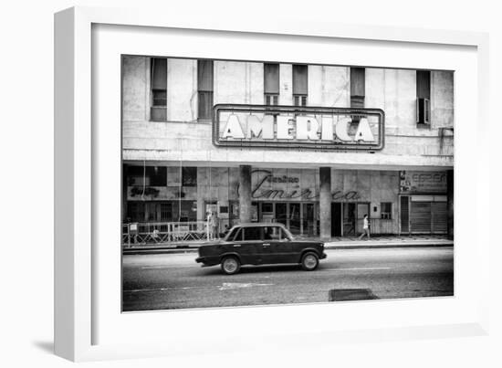 Cuba Fuerte Collection B&W - Teatro America - Havana-Philippe Hugonnard-Framed Photographic Print