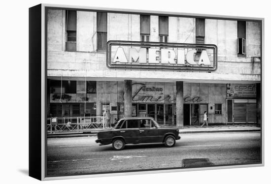 Cuba Fuerte Collection B&W - Teatro America - Havana-Philippe Hugonnard-Framed Premier Image Canvas