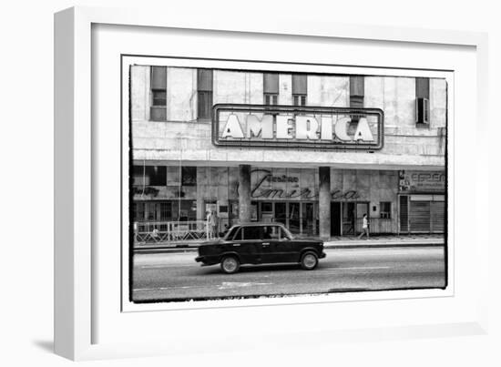 Cuba Fuerte Collection B&W - Teatro America in Havana-Philippe Hugonnard-Framed Photographic Print