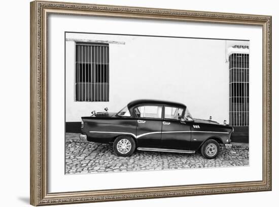 Cuba Fuerte Collection B&W - Trinidad Classic Car II-Philippe Hugonnard-Framed Photographic Print