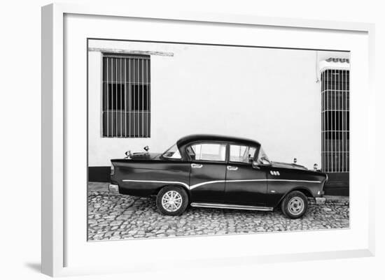 Cuba Fuerte Collection B&W - Trinidad Classic Car II-Philippe Hugonnard-Framed Photographic Print