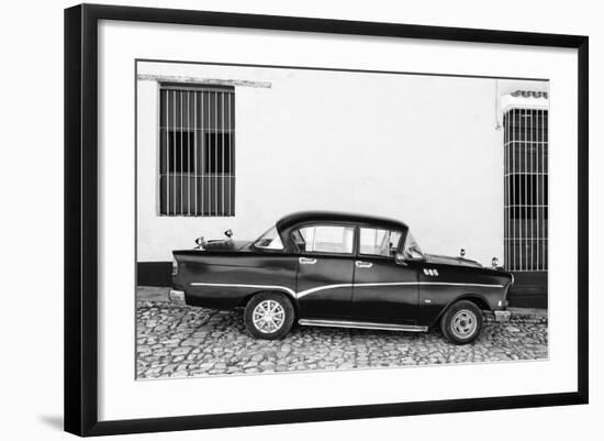 Cuba Fuerte Collection B&W - Trinidad Classic Car II-Philippe Hugonnard-Framed Photographic Print