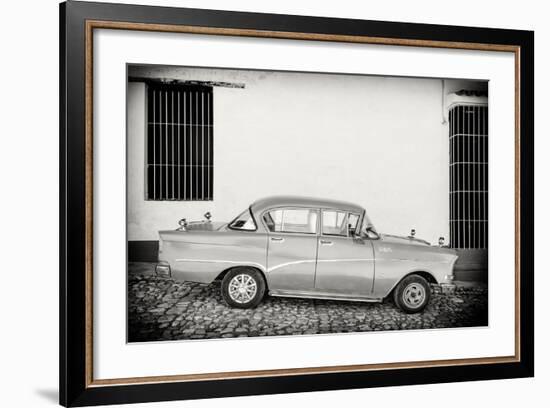 Cuba Fuerte Collection B&W - Trinidad Classic Car-Philippe Hugonnard-Framed Photographic Print