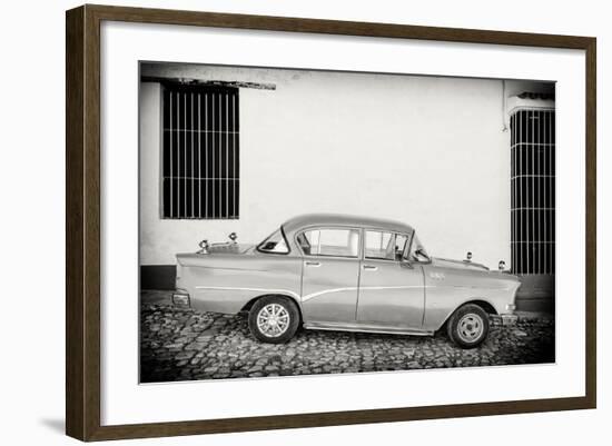 Cuba Fuerte Collection B&W - Trinidad Classic Car-Philippe Hugonnard-Framed Photographic Print