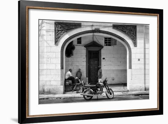 Cuba Fuerte Collection B&W - Urban Scene in Havana-Philippe Hugonnard-Framed Photographic Print