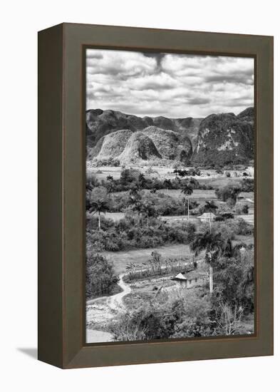 Cuba Fuerte Collection B&W - Vinales Valley II-Philippe Hugonnard-Framed Premier Image Canvas