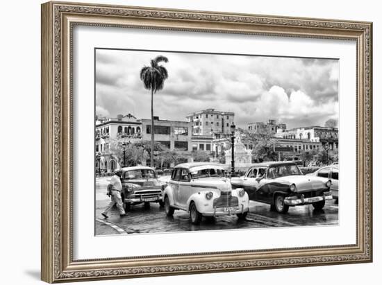 Cuba Fuerte Collection B&W - Vintage American Cars II-Philippe Hugonnard-Framed Photographic Print