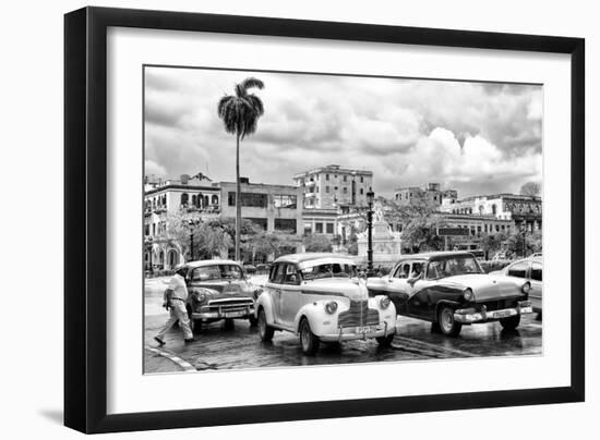 Cuba Fuerte Collection B&W - Vintage American Cars II-Philippe Hugonnard-Framed Photographic Print