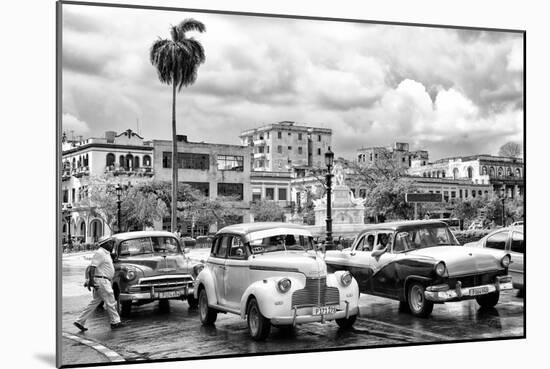 Cuba Fuerte Collection B&W - Vintage American Cars II-Philippe Hugonnard-Mounted Photographic Print