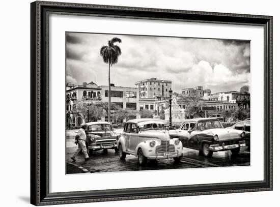 Cuba Fuerte Collection B&W - Vintage American Cars-Philippe Hugonnard-Framed Photographic Print