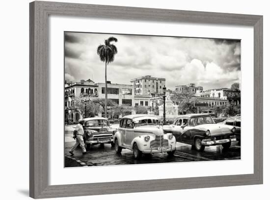 Cuba Fuerte Collection B&W - Vintage American Cars-Philippe Hugonnard-Framed Photographic Print