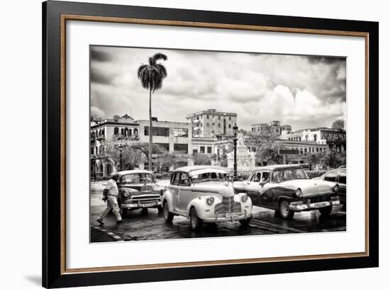 Cuba Fuerte Collection B&W - Vintage American Cars-Philippe Hugonnard-Framed Photographic Print