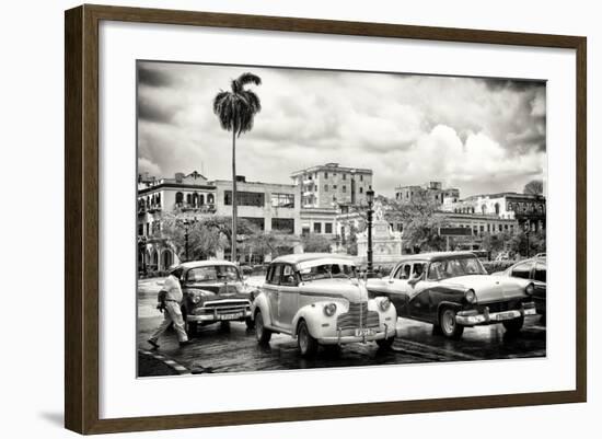 Cuba Fuerte Collection B&W - Vintage American Cars-Philippe Hugonnard-Framed Photographic Print