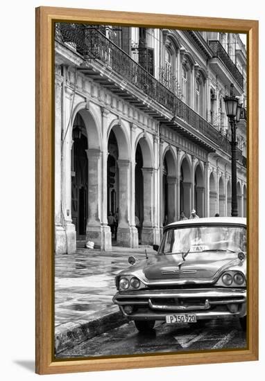 Cuba Fuerte Collection B&W - Vintage Car in Havana IX-Philippe Hugonnard-Framed Premier Image Canvas