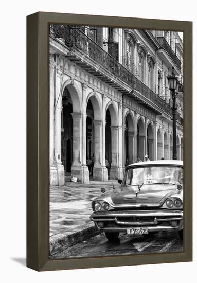 Cuba Fuerte Collection B&W - Vintage Car in Havana IX-Philippe Hugonnard-Framed Premier Image Canvas